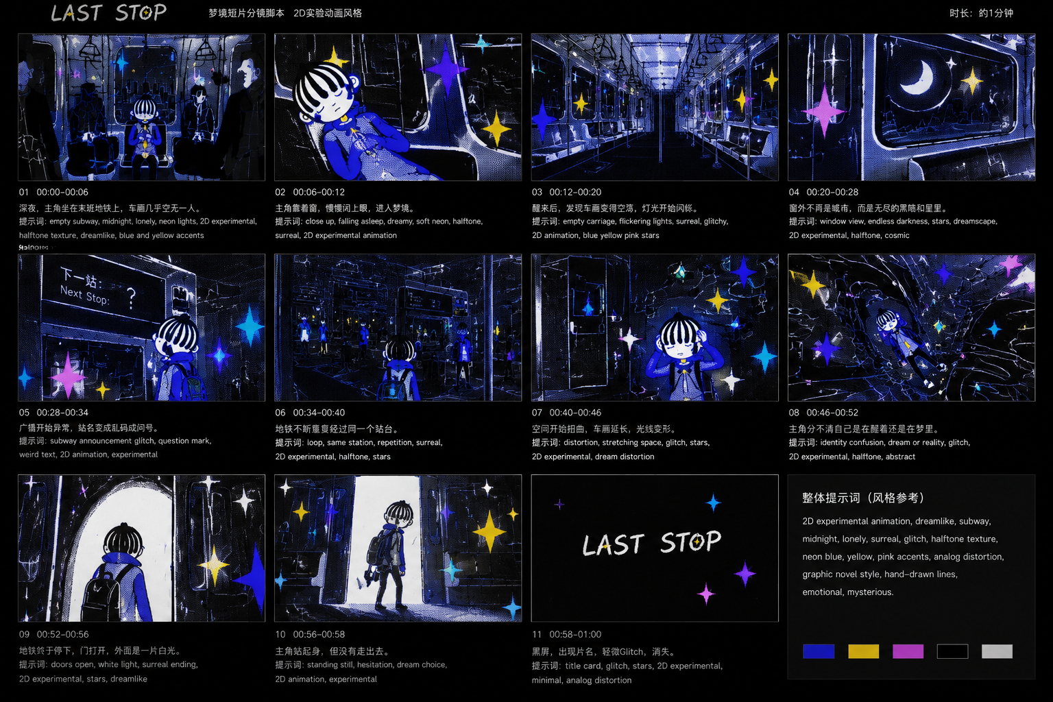 LAST STOP storyboard