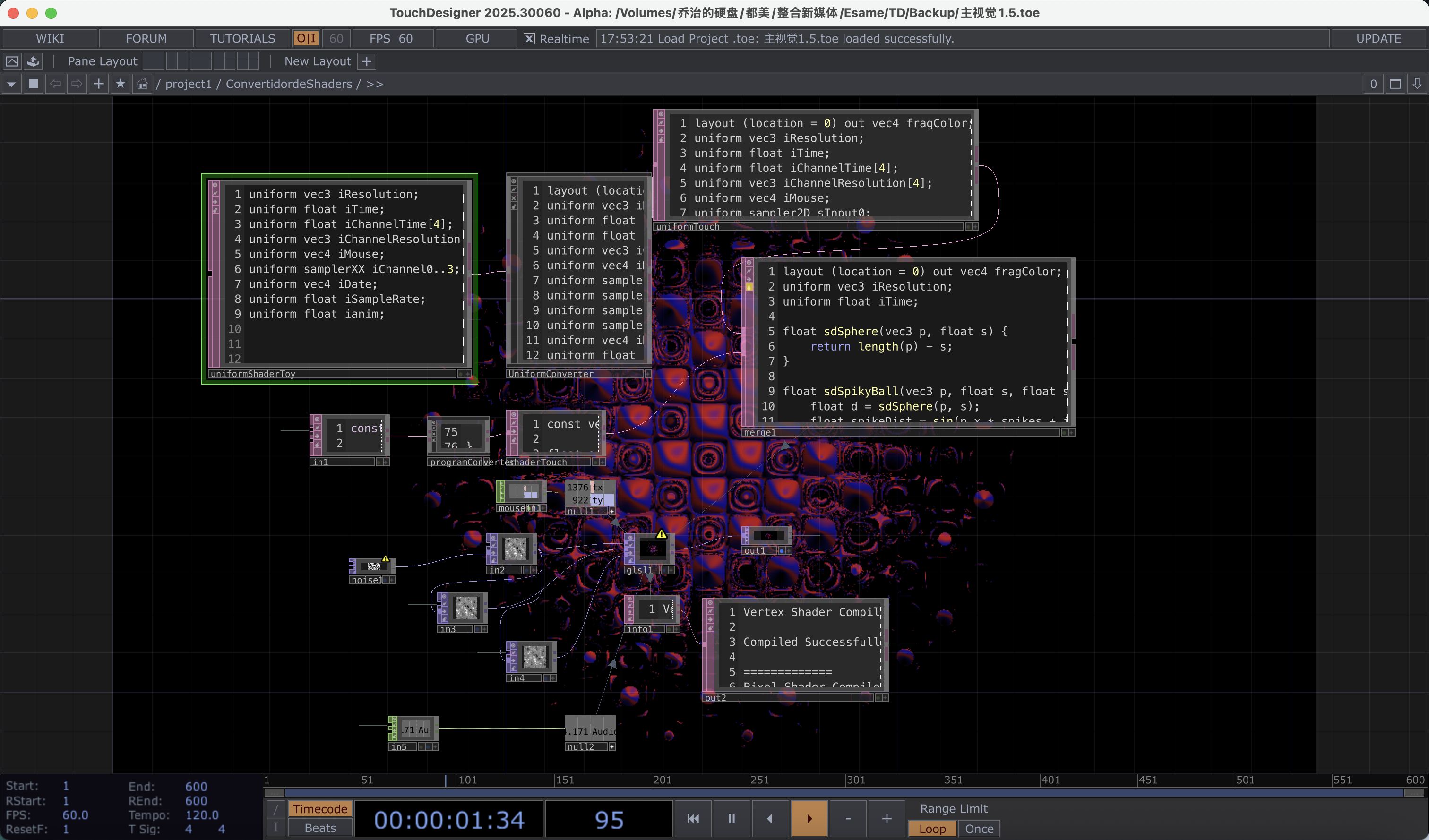 SUICIDIO TouchDesigner and shader process 2